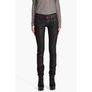 J Brand venom black coated skinny denim size 25